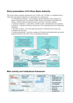 Po River Basin Authority - UNECE Environmental Policy web-site
