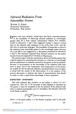 Infrared Radiation From Interstellar Grains Princeton University