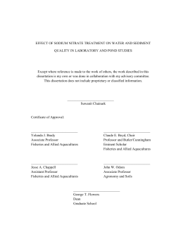 EFFECT OF SODIUM NITRATE TREATMENT ON WATER AND