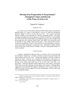 Moving from Preparation to Perpetration? Attempted Crimes and