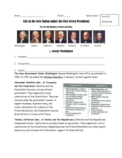 Life in the New Nation under the First Seven Presidents