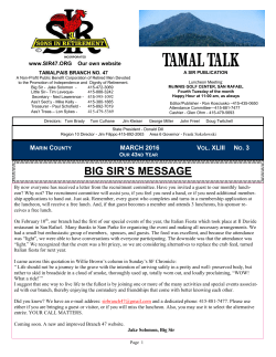 tamaltalk 2016-03 - SIR Branch Website Hosting