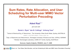 Sum Rates, Rate Allocation, and User Scheduling for Multi