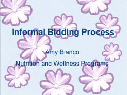 Informal Bidding Process - Illinois State Board of Education