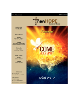 NH Bulletin 05.18.2014 - New Hope Church of Christ