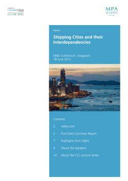 Shipping Cities and their Interdependencies