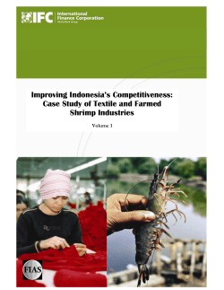 Improving Indonesia`s Competitiveness: Case Study of Textile and