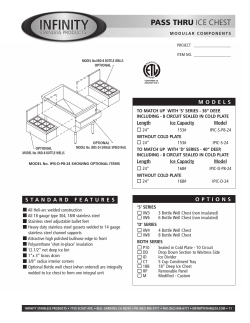 pass thru ice chest - Infinity Stainless Products