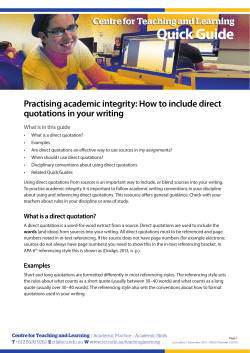 how to include direct quotations