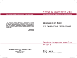 Disposici&oacute;n final de desechos radiactivos