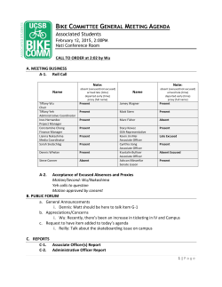 Bike Committee Minutes 2.12.16