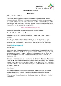 Bradford Forster Academy Local Offer What is the Local Offer? The