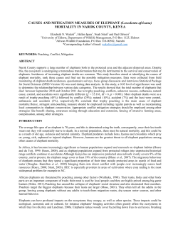 CAUSES AND MITIGATION MEASURES OF ELEPHANT