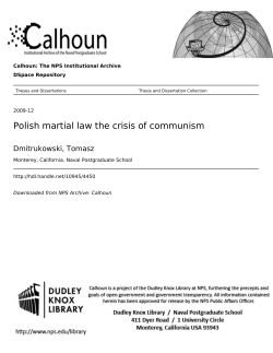 Polish martial law the crisis of communism