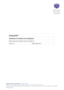 ScOT Cataloguing Guidelines