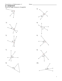 2.1 Assignment Find the angle measure of angle b.