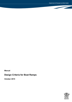 Design criteria for boat ramps - Department of Transport and Main