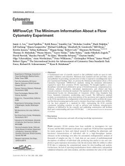 MIFlowCyt: The minimum information about a
