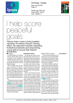 Fatuma Adan works to bring together members of