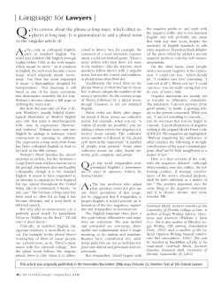 Language for Lawyers - Federal Bar Association