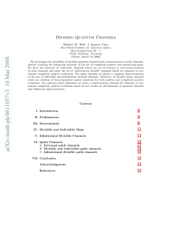 Dividing Quantum Channels