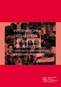 international declaration of independent publishers 2014