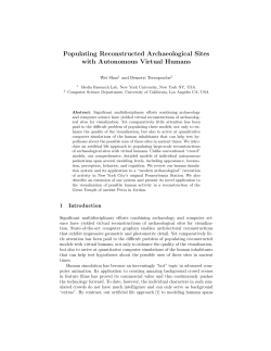 Populating Reconstructed Archaeological Sites with