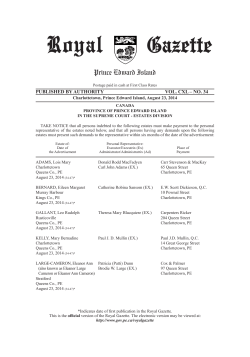 Royal Gazette August 23, 2014