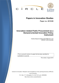 Papers in Innovation Studies