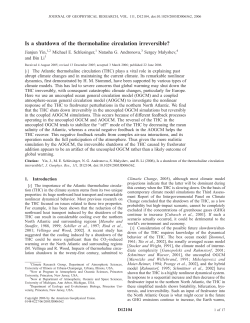 Is a shutdown of the thermohaline circulation irreversible?