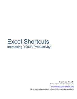 Excel Shortcuts