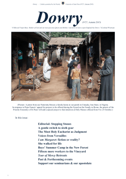 Autumn 2015 - Latin Mass Society