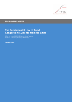 The Fundamental law of road congestion