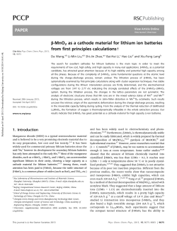 b-MnO2 as a cathode material for lithium ion batteries from first