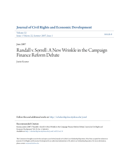 A New Wrinkle in the Campaign Finance Reform Debate