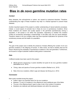 Bias in de novo germline mutation rates
