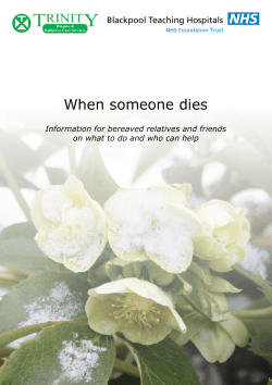 Bereavement booklet