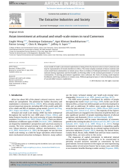 Asian investment at artisanal and small-scale mines in rural