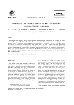 Formation and characterization of OH&plusmn;Al&plusmn;humate
