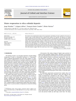 Water evaporation in silica colloidal deposits - François