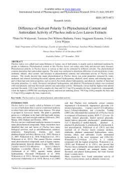 Difference of Solvent Polarity To Phytochemical