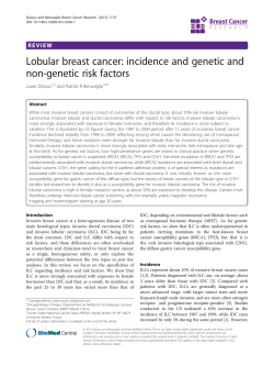 Lobular breast cancer: incidence and genetic and non