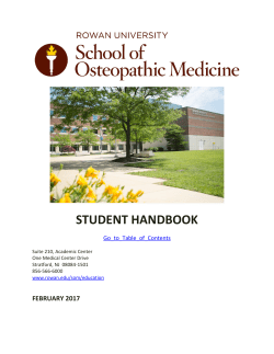 student handbook - Rowan University