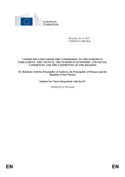 Options for Closer Integration with the EU - EUR-Lex