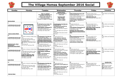 The Village Homes September 2016 Social
