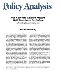 Our History of Educational Freedom