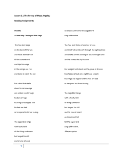 Lesson 3.1 The Poetry of Maya Angelou