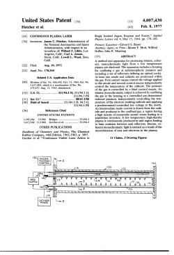 Continuous plasma laser