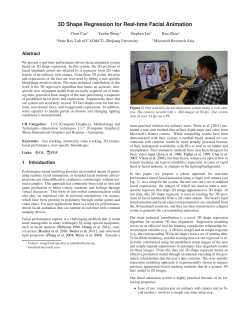 3D Shape Regression for Real-time Facial Animation