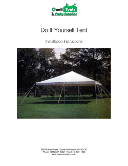 Do It Yourself Tent